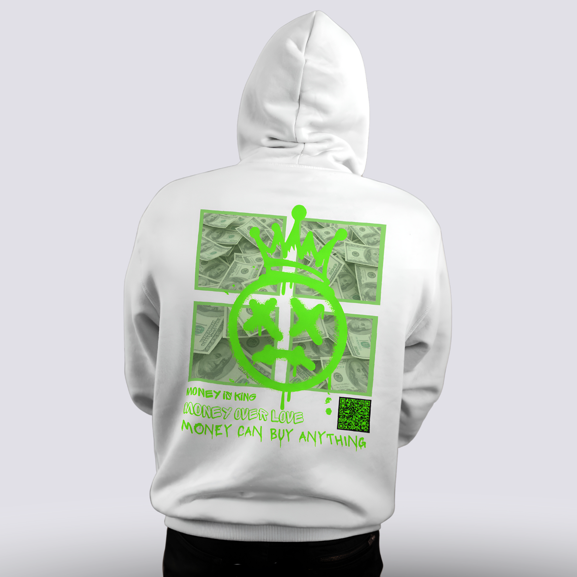 Money white online hoodie