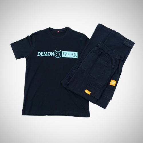 Men Summer Co-ord Sets Demon Wear Oversize Tshirt and Cargo for Him