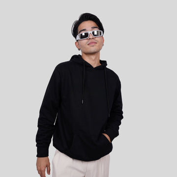 Classic Relaxed Fit Black Hoodie By DemonWear