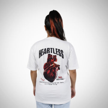 "Heartless" Oversized White T-Shirt By DemonWear for Her