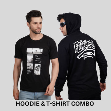 ULTIMATE COMBO - Fearless Hoodie + Los Angeles California Tees By Demonwear (DW012)