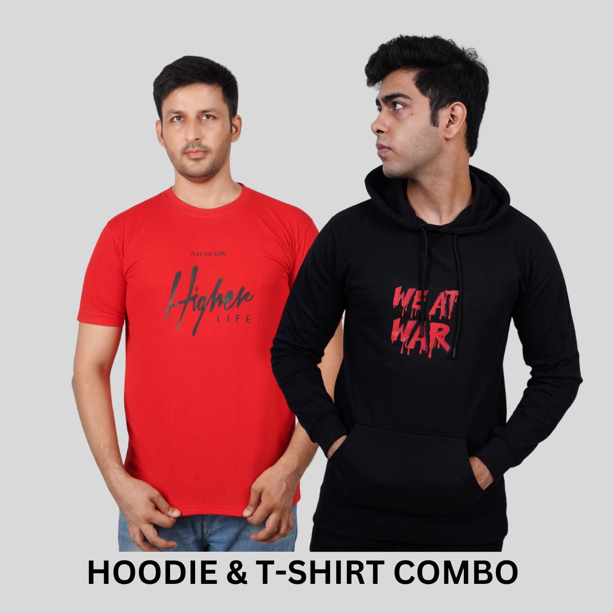 ULTIMATE COMBO - We Are At War Hoodie + Higher Life Tees By Demonwear (DW013)