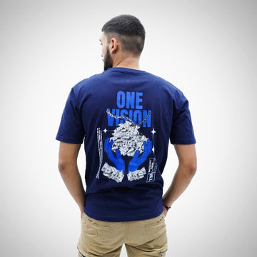 "One Vision" Relaxed Blue T-Shirt By DemonWear for Him