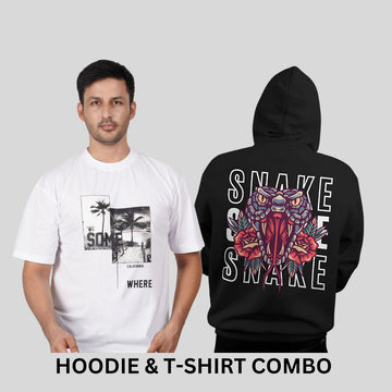 ULTIMATE COMBO -Snake Hoodie + Some Where Tees By Demonwear (DW018)