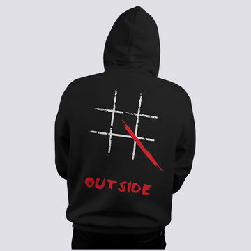 Think Outside Relaxed Fit Black Hoodie For Men By DemonWear