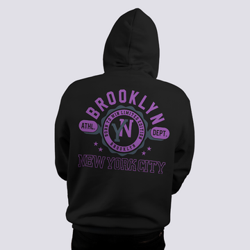 Brooklyn Pride Relaxed Fit Black Hoodie For Men By DemonWear