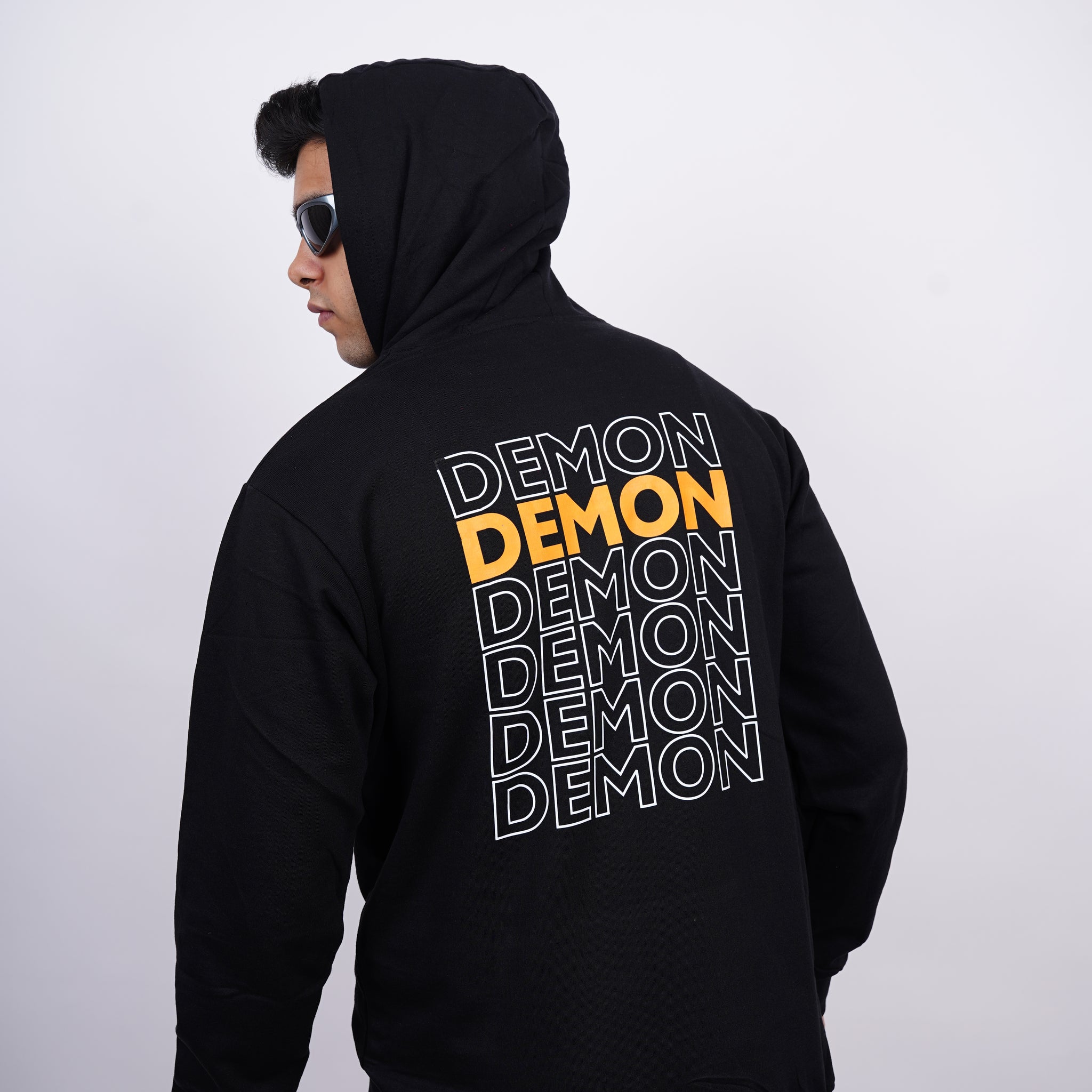 "Demon" Relaxed Fit Black Hoodie for Men By Demon Wear