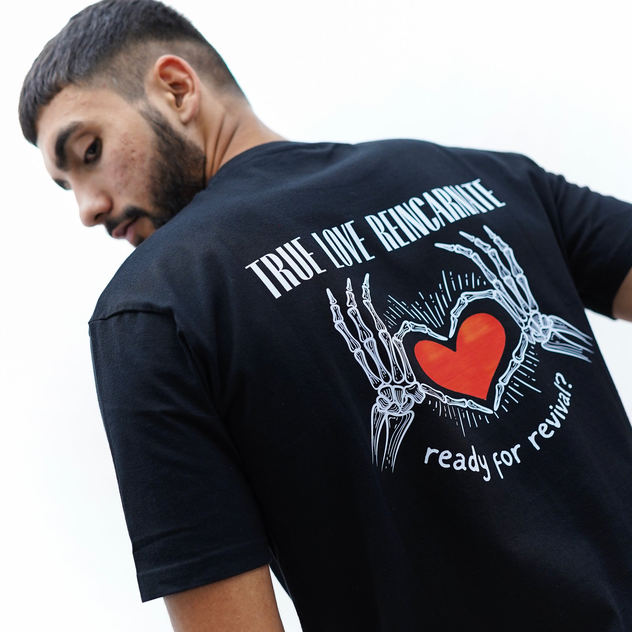 "True Love Incarnate" Oversized Black T-Shirt By DemonWear for Him