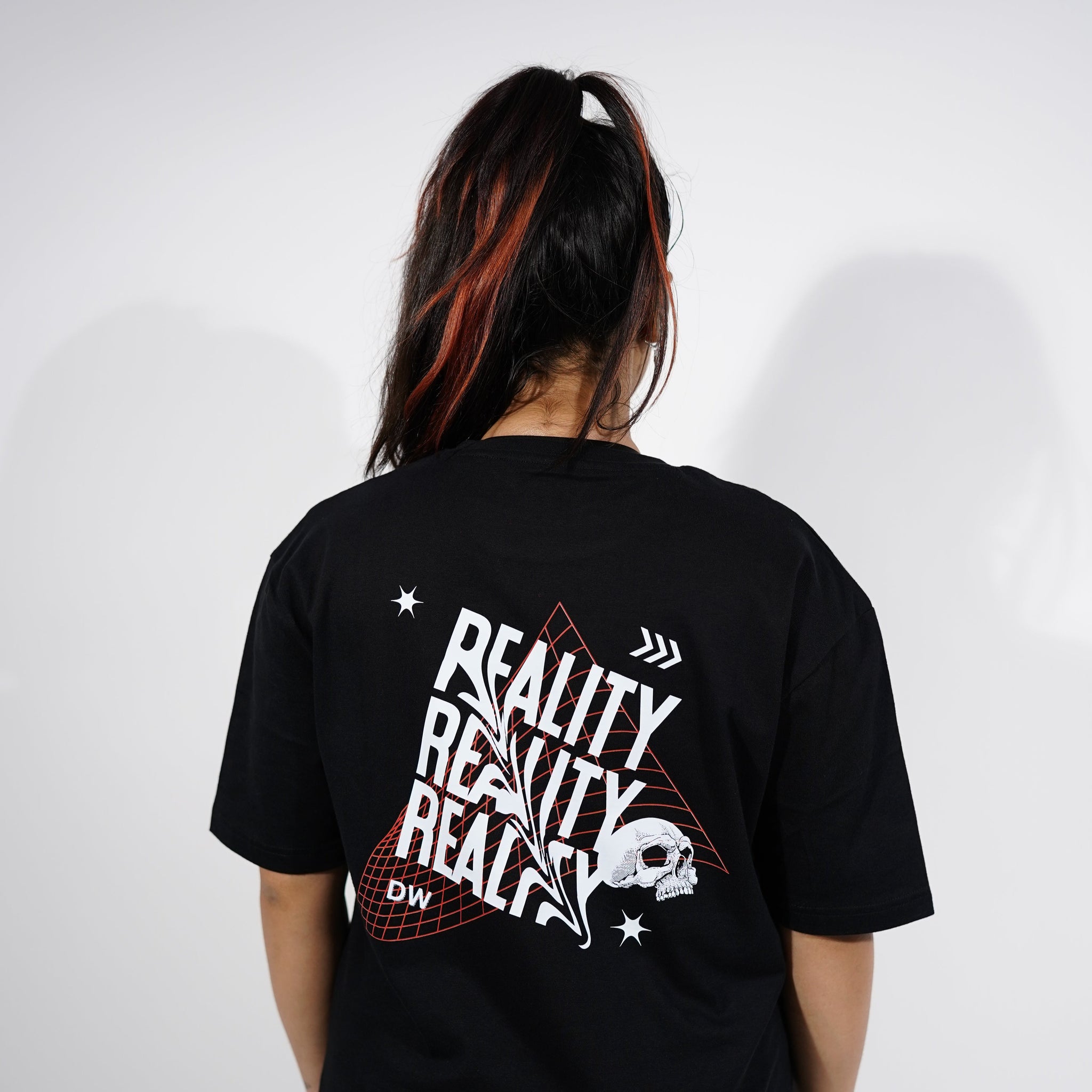 "Reality" Relaxed Black T-Shirt By DemonWear for Her