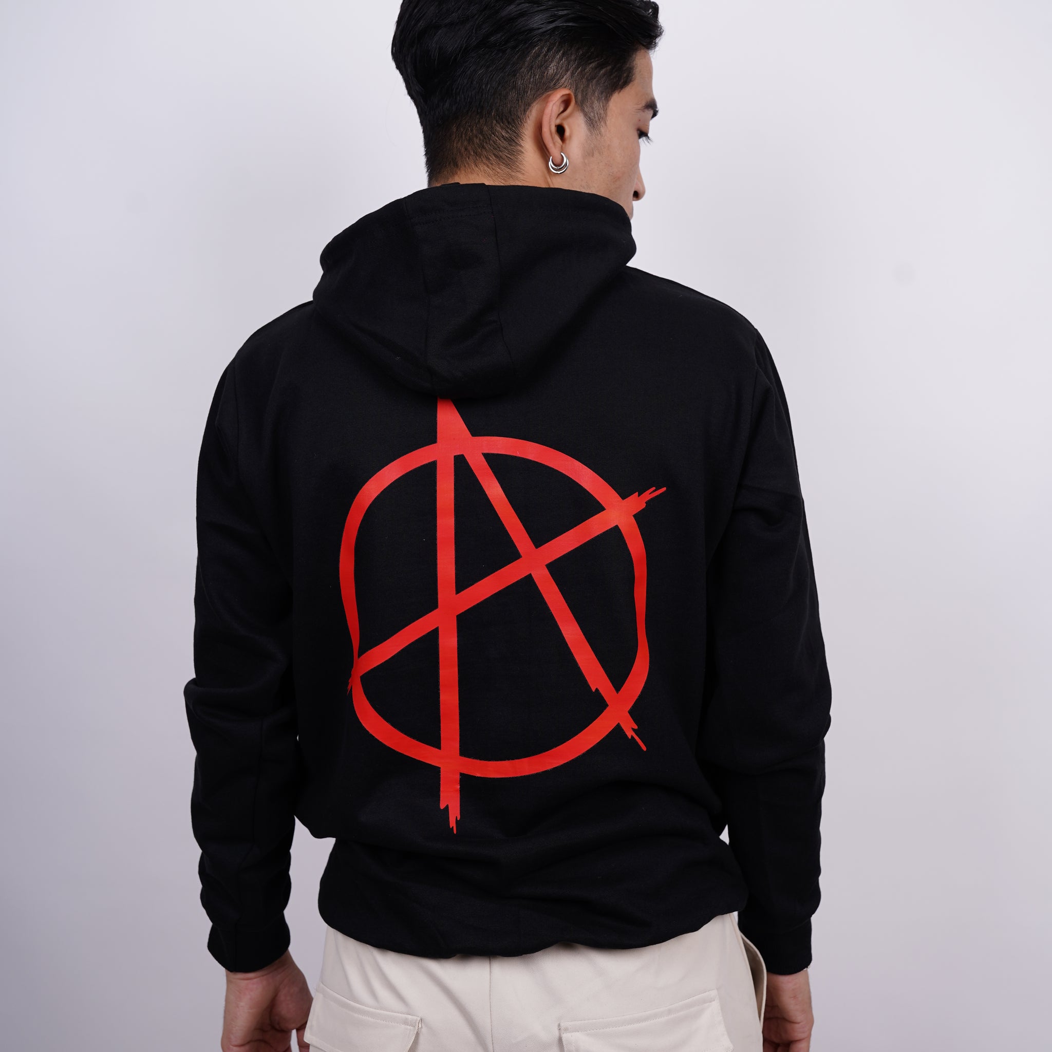 Alpha Relaxed Fit Black Hoodie For Men By DemonWear