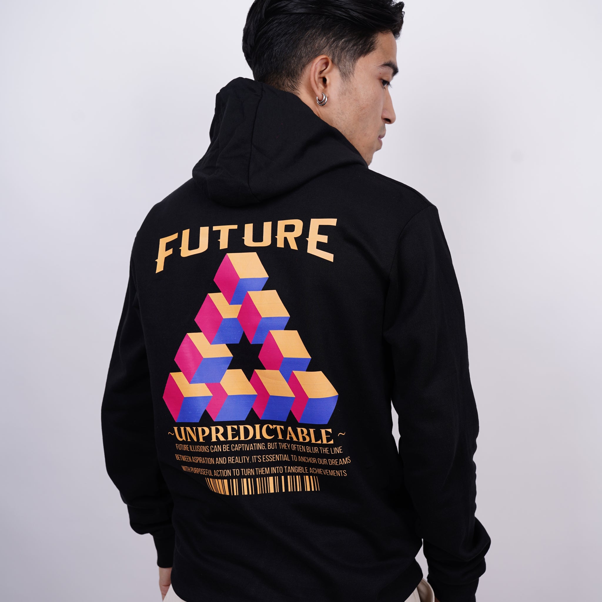 Future Relaxed fit Black Hoodie for Men By DemonWear